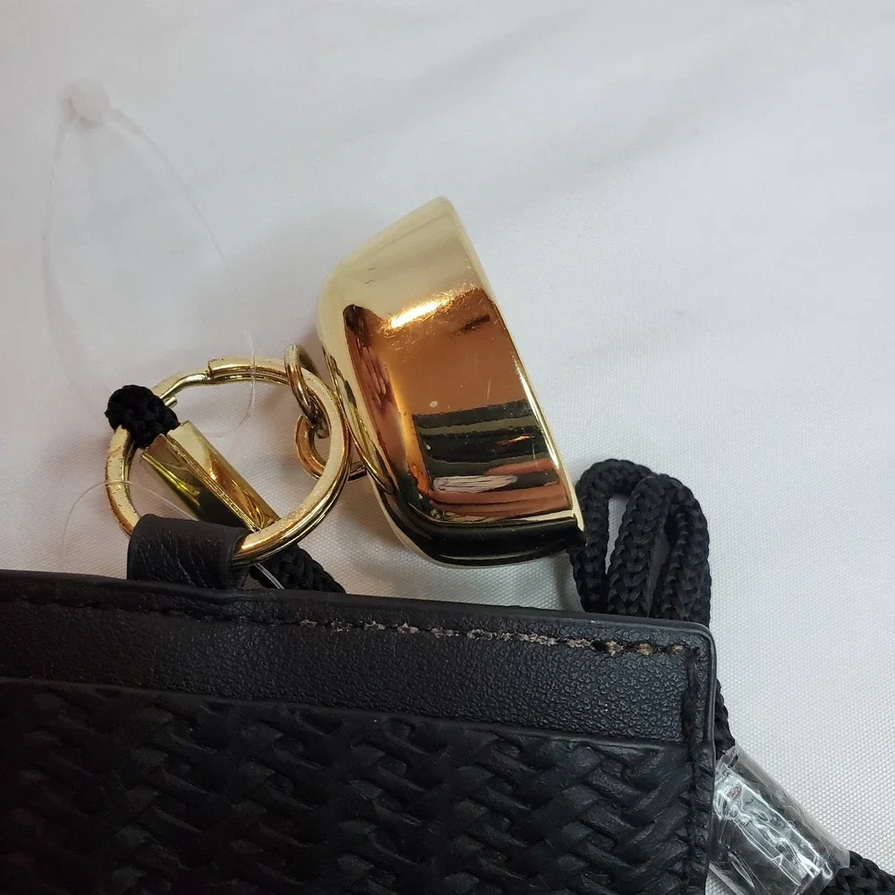 Bath & Body Works Woven Black‎ ID Card Lanyard WEARABLE PocketBac Holder, NEW
